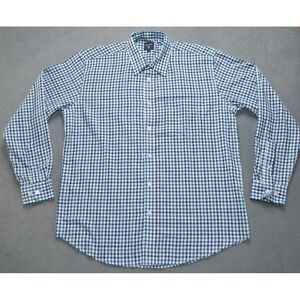 James Pringle Men's Button Down Shirt Gingham Check Long Sleeve‎ Size Large